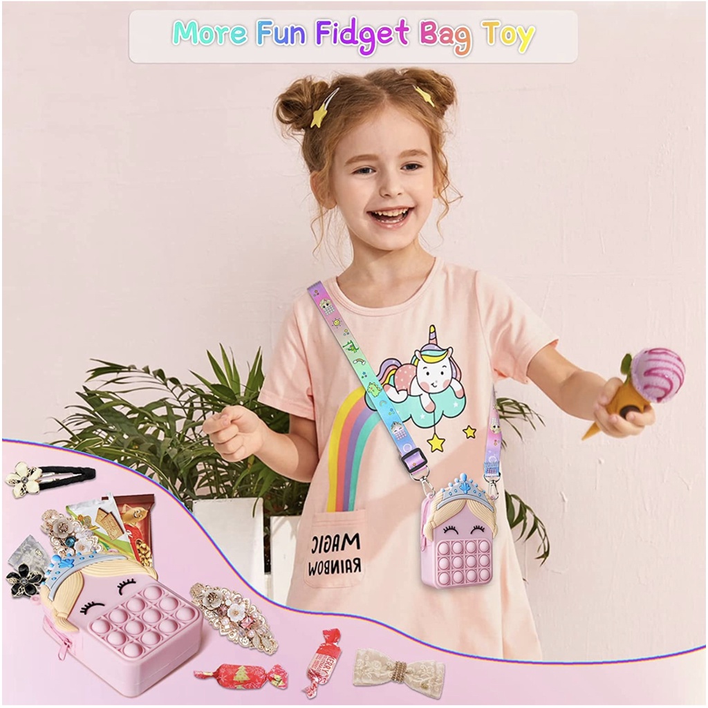 Túi Đeo Chéo Hình Nhân Vật Elsa Dễ Thương Cho Bé