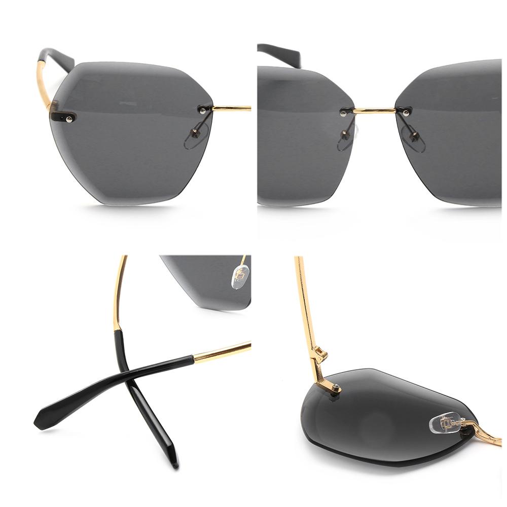 Kính Râm Bảo Vệ Mắt Không Gọng Chống Tia UV400 Dành Cho Nữ