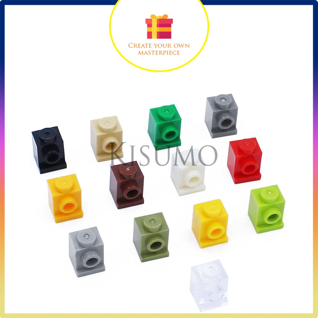 Combo 10 gạch 1x1 lỗ xuyên có cạnh 4070 dk7
