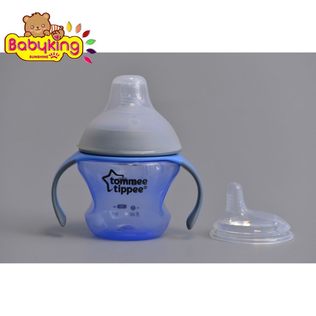 Ly uống nước đầu núm ti cho trẻ nhỏ 150ml tommee tippe (82059 , 82060), cho bé từ 4 tháng tuổi trở lên.