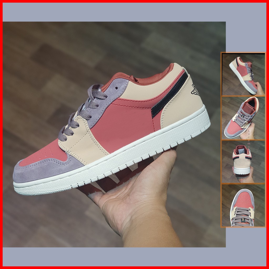 Giày thể thao sneakers  đỏ mận mã 201 Full box tag
