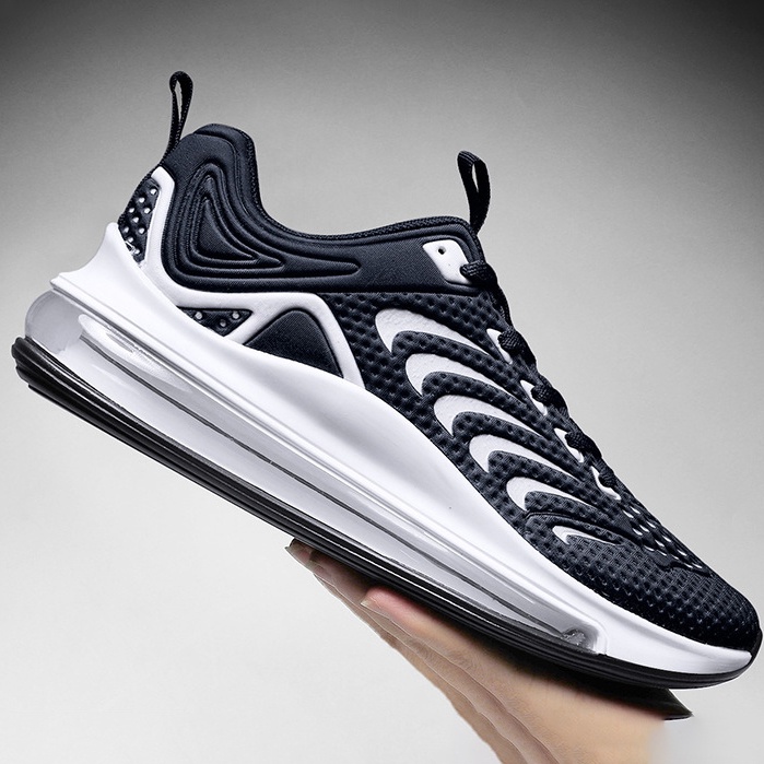 Giày Thể Thao Nam MENDO - Giày Sneaker Màu Trắng - Xanh Than, Giày Thể Thao Họa Tiết Dấu Phẩy Đơn Giản  - G5366