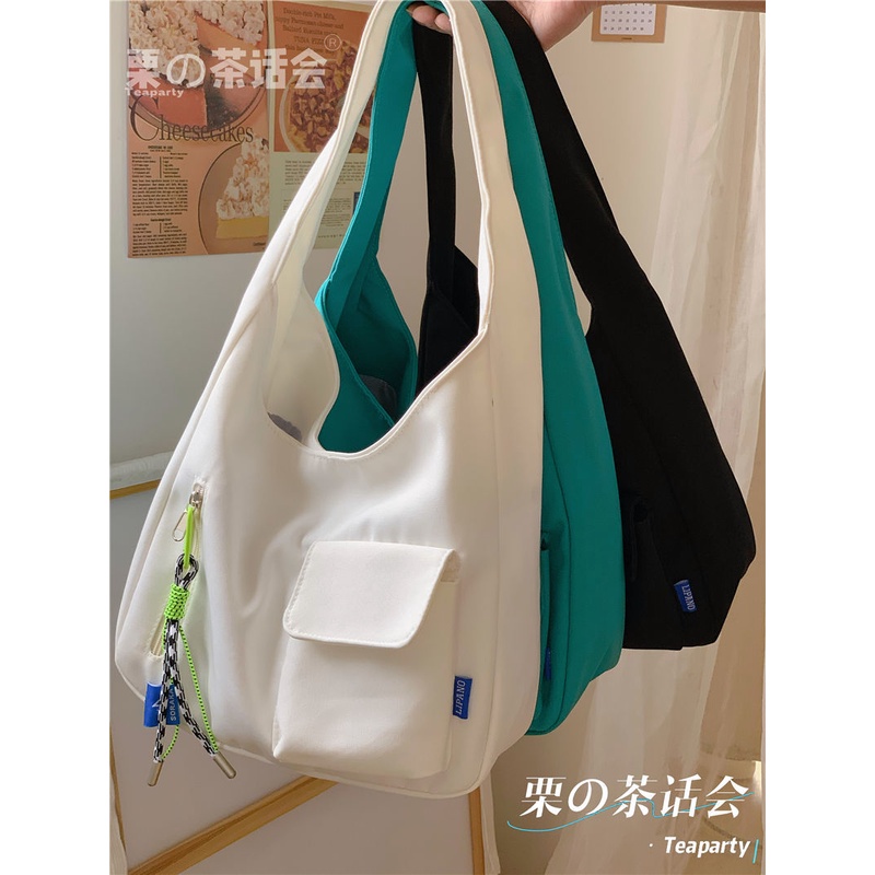 Túi Xách Đeo Vai Vải Bạt Ngăn Chứa Rộng Phong Cách Mori Phong Cách Mới Dễ Phối Đồ Cho Nữ