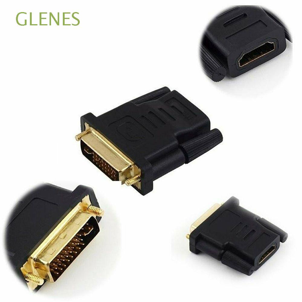 GLENES Black DVI Converter Projector HDMI-compatible Adapter DVI To HDMI Adapter HDMI-compatible Converter DVI 24+1 Mini HDMI Adapter Monito DVI Converter Extension Cable Adapte DVI To HDMI-compatible Adaper/Multicolor