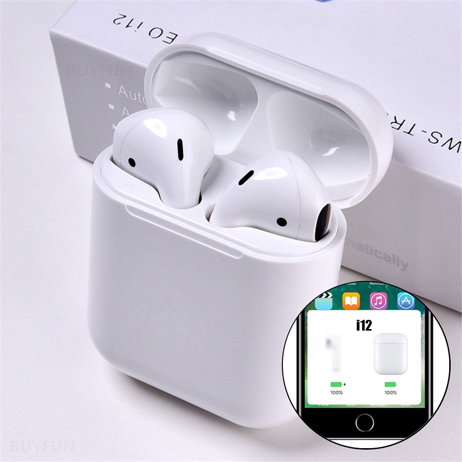 i12 TWS Mini Wireless Bluetooth Earphone Stereo Earbud Sport Headset with Mic For Iphone Android huawei xiaomi vivo | BigBuy360 - bigbuy360.vn