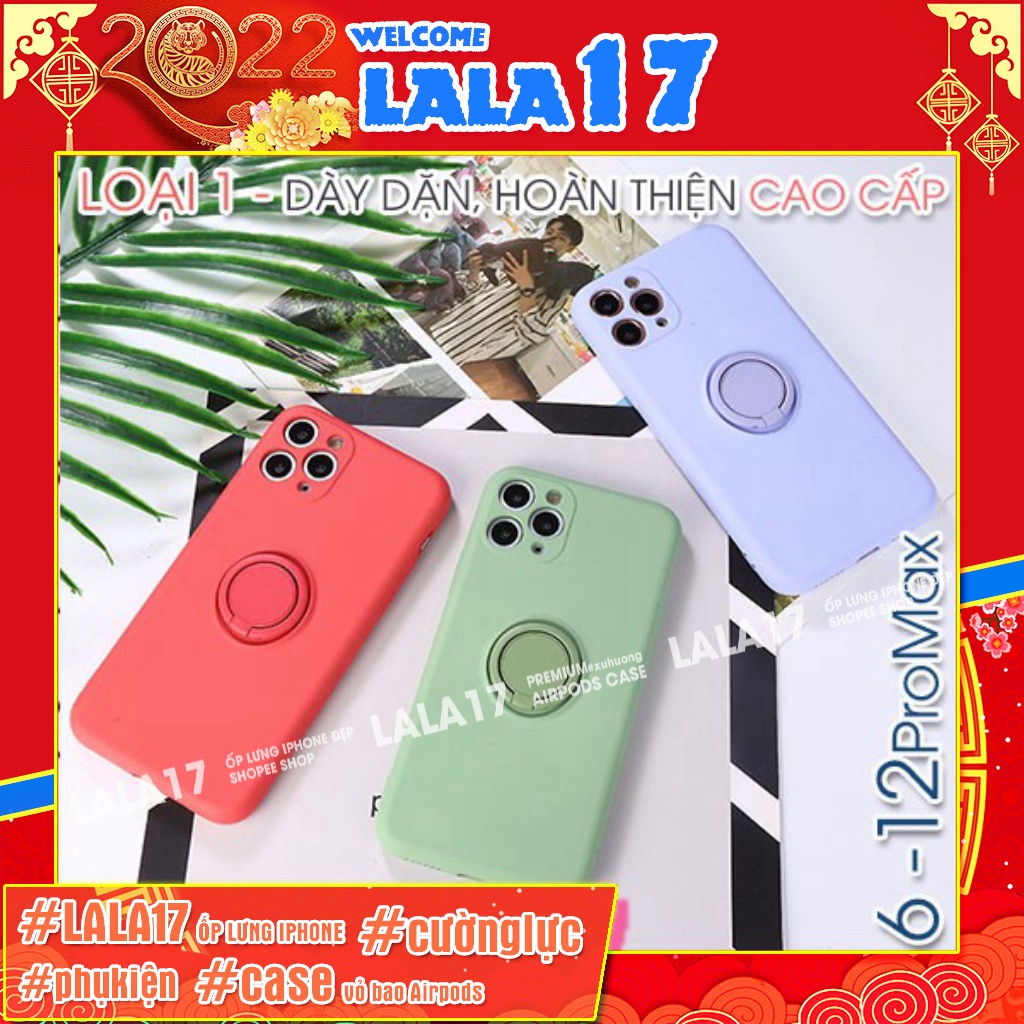 Ốp lưng iphone đẹp, ốp chống bẩn full viền có lót nhung kèm iring