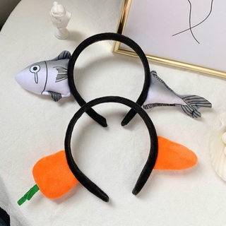 Cài tóc hình cá mập/cà rốt phong cách hoạt hình Hàn Quốc dễ thương dành cho nữ