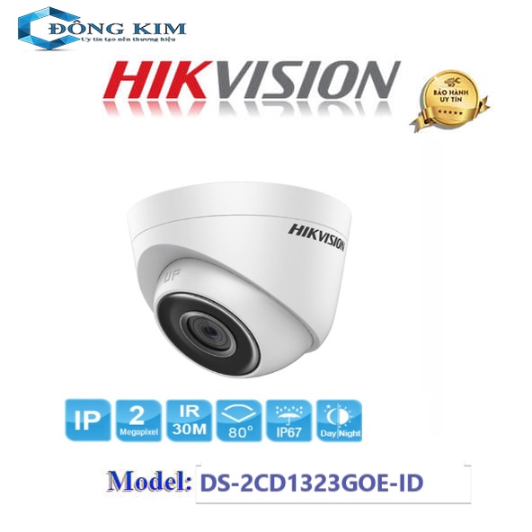 Camera IP HIKVISION DS-2CD1323G0E-ID Dome hồng ngoại 2.0 Megapixel