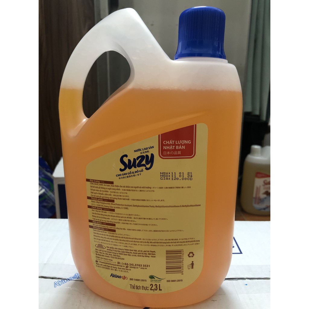 Nước Lau Sàn Gỗ Và Đồ Gỗ, Nước Lau Sàn Hương Quế Suzy 2.3L