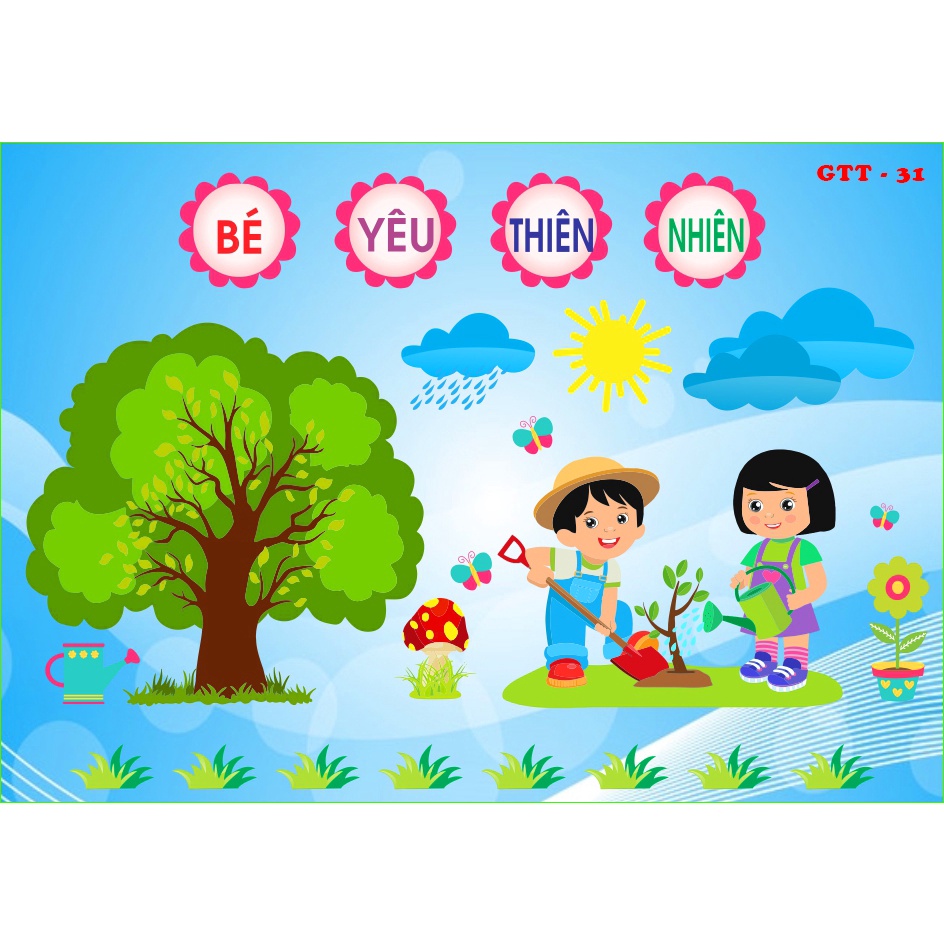 Decal dán tường cho bé-Tranh decal dán tường trang trí phòng cho bé