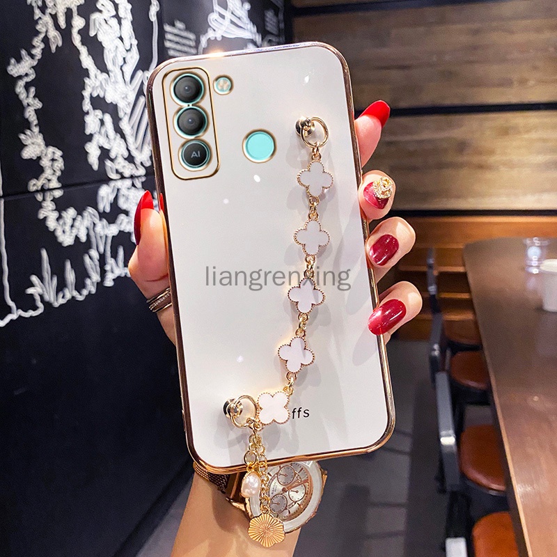Ốp Điện Thoại Silicon Mềm Chống Sốc Kèm Dây Đeo Cho tecno pop 5 lte