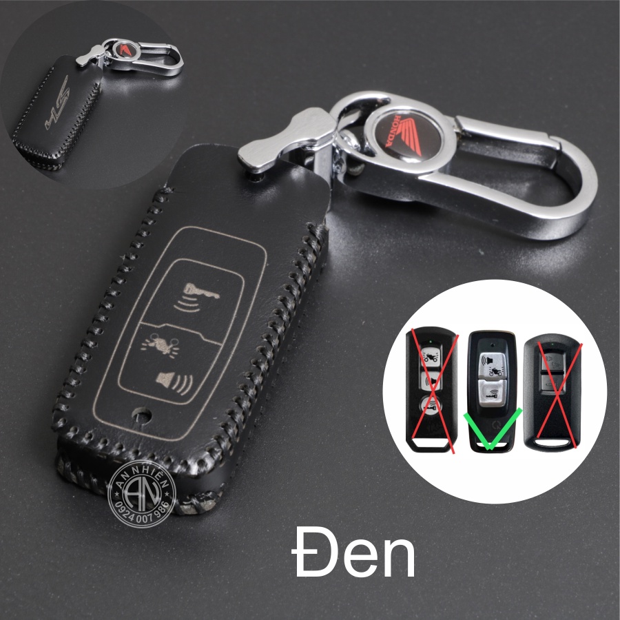 Bao da chìa khóa Honda SH 2021, Honda SH 2022, Bao da Honda SH 350i, Da bò thật, Khâu thủ công