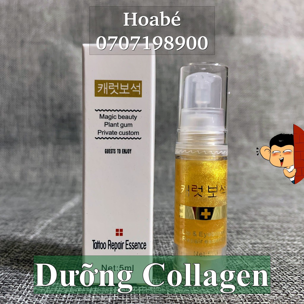 [Chính hãng] dưỡng tinh chất collagen vàng Hàn Quốc chăm sóc mày môi phun xăm