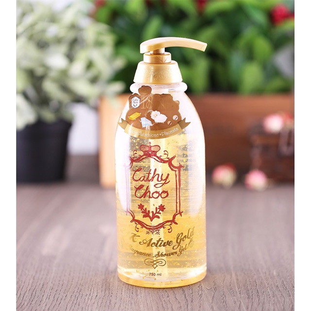 Sữa Tắm Trắng Da Cathy Choo 24K Active Gold 750ml Thái Lan Chính Hãng