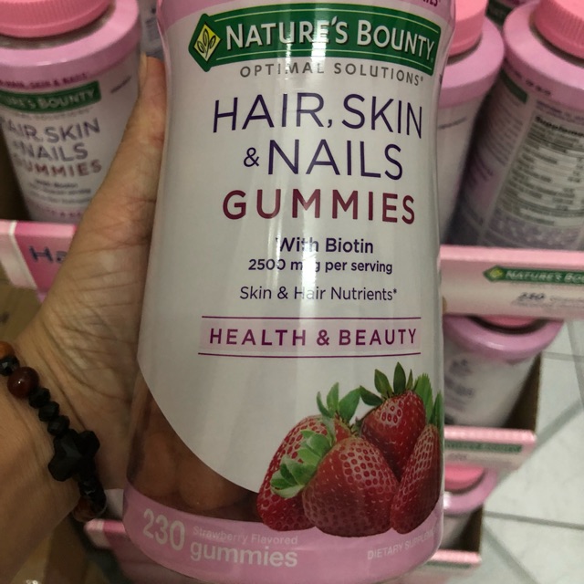 Kẹo dẻo đẹp da tóc móng Hair Skin Nails Gummies của Mỹ date 6-2020