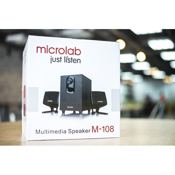 [Mã ELHACE giảm 4% đơn 300K] Loa Microlab M108 - 2.1 ( Đen ) - Chính hãng Bảo hành 1 Năm