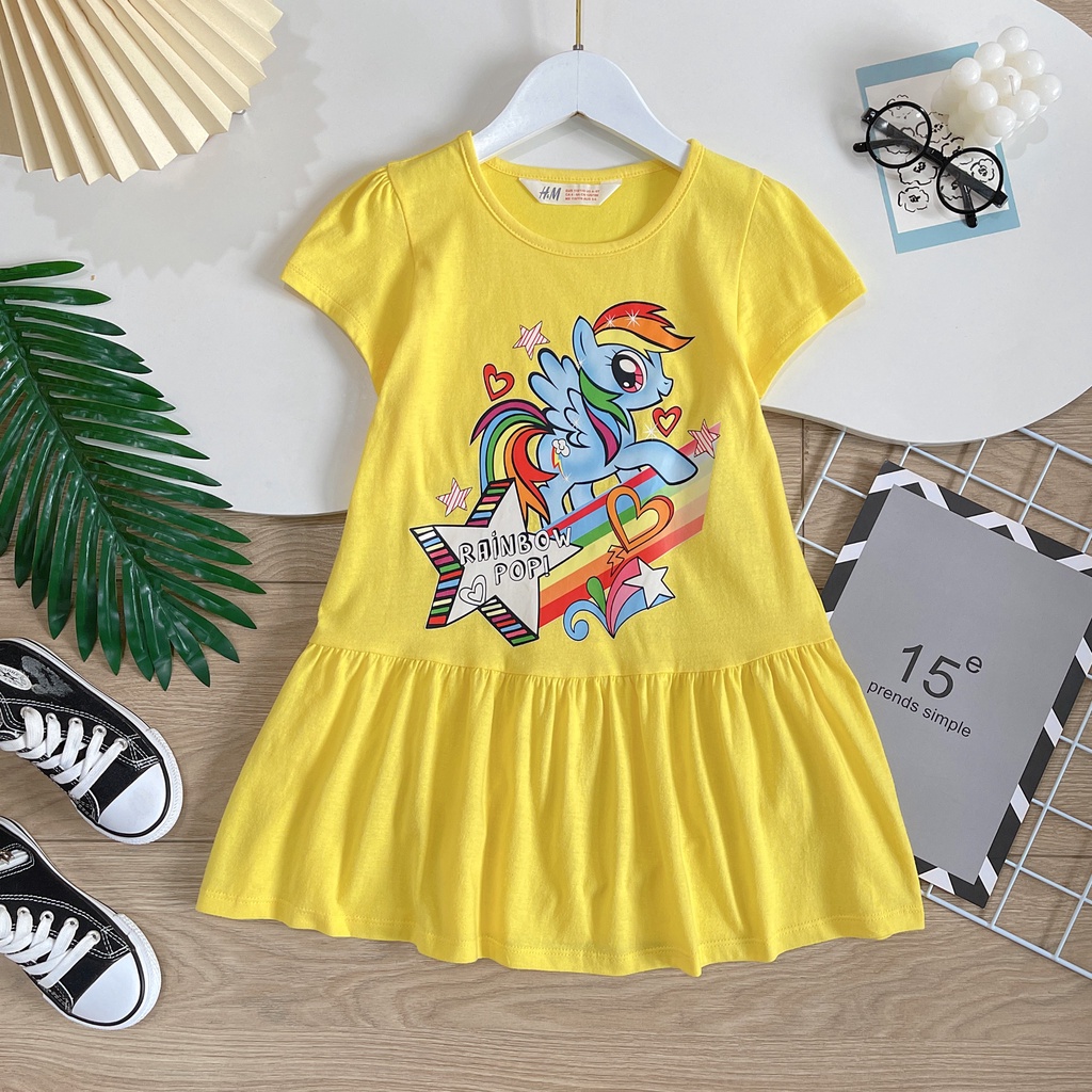 Đầm thun bé gái Bigbaby, chất thun cotton họa tiết disney nhiều mẫu đáng yêu cho bé 2-12t