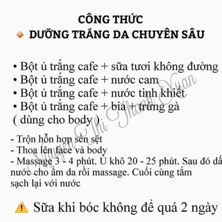 Ủ TRẮNG CAFE CHÍNH HÃNG (100% TỪ THIÊN NHIÊN 300g/gói)❤️❤️