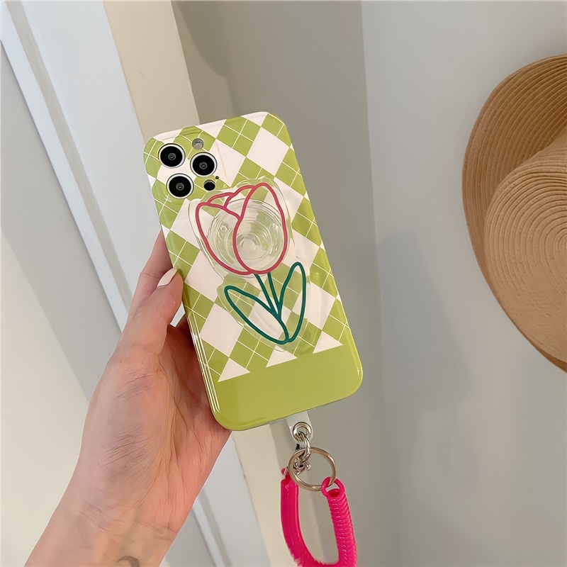 Ốp Điện Thoại Kèm Chống Lưng Hình Hoa Tulip - CAS2252