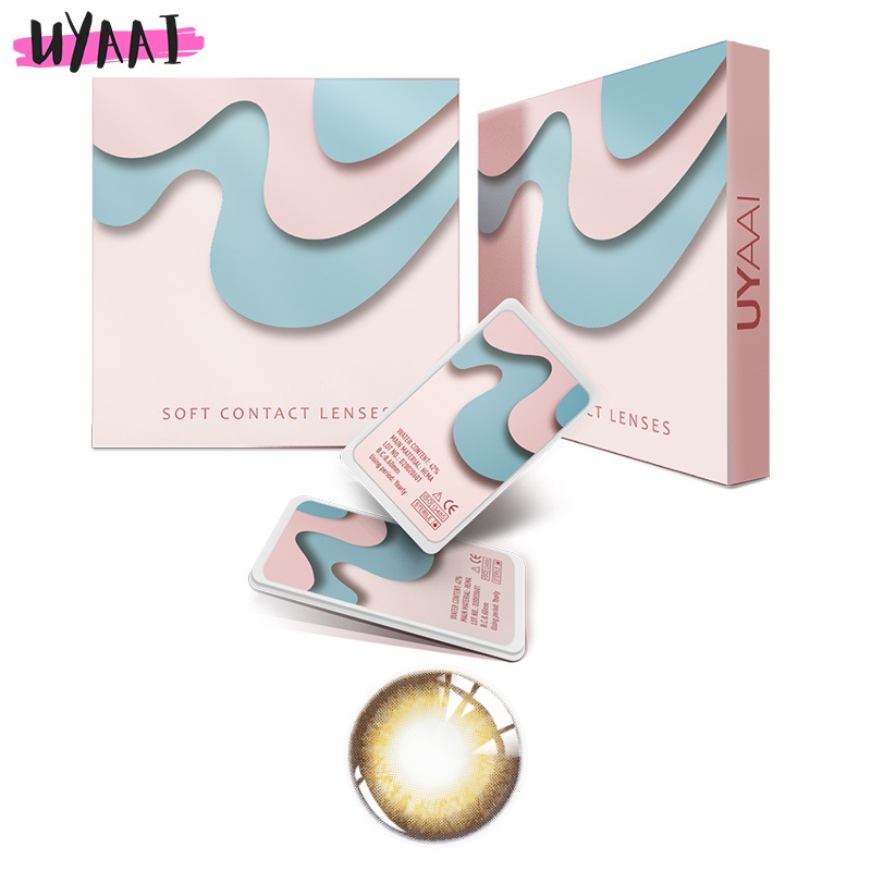 Set 2 Kính Áp Tròng Màu Sắc Tự Nhiên 0 Độ-Dubai