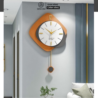 Đồng hồ treo tường nghệ thuật phong cách hiện đại SENCOM decor trang trí nhà cửa mã JT2131Q-50