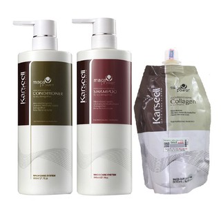 COMBO DẦU GỘI XẢ 800ML, Ủ 500ML KARSEELL COLLAGEN MACA