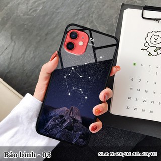 Ốp lưng kính 3D iPhone 12 -cung hoàng đạo