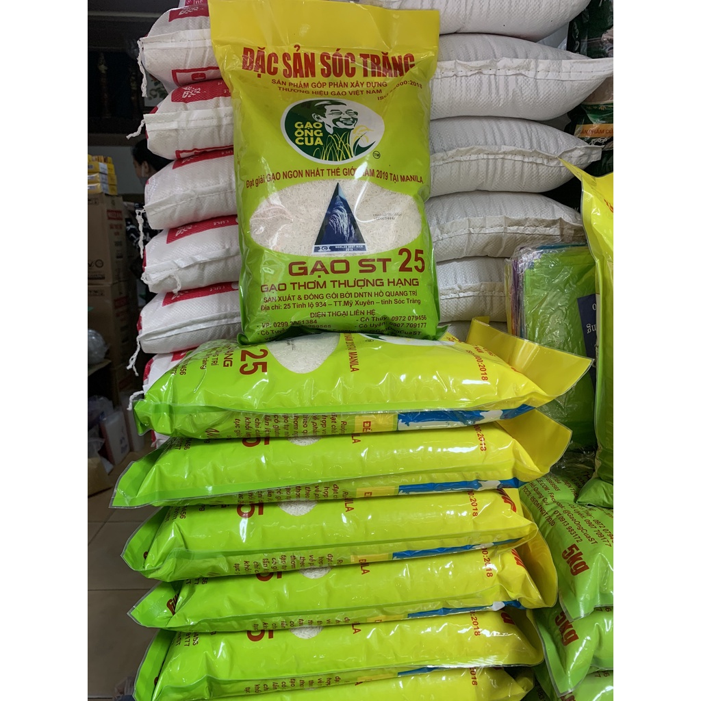 Gạo đặc sản Sóc Trăng ST25 túi 5kg ( Ngon nhất thế giới 2019)