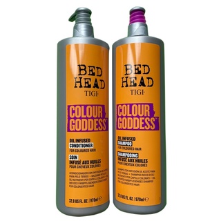 Dầu gội xả nữ chúa màu nhuộm Tigi Bed Head Colour Goddess Oil Infused 970mlx2 ( New 2021 )