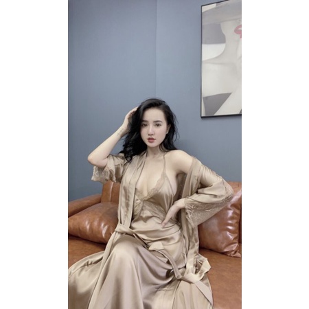 Đầm dài  Sexy lụa satin - latin Siêu Mát 3 màu ĐD101