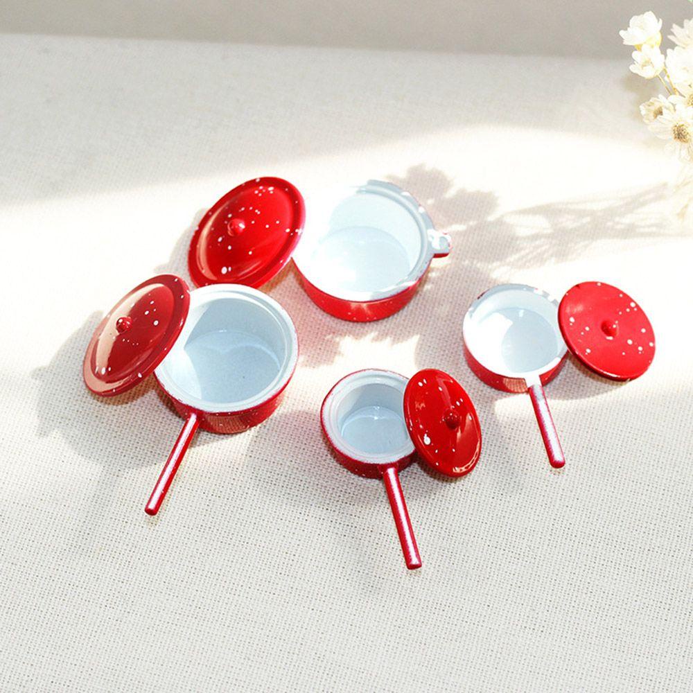 RAINBOW Bộ Dụng Cụ Nấu Ăn Mini Bằng Kim Loại Dành Cho Nhà Búp Bê
