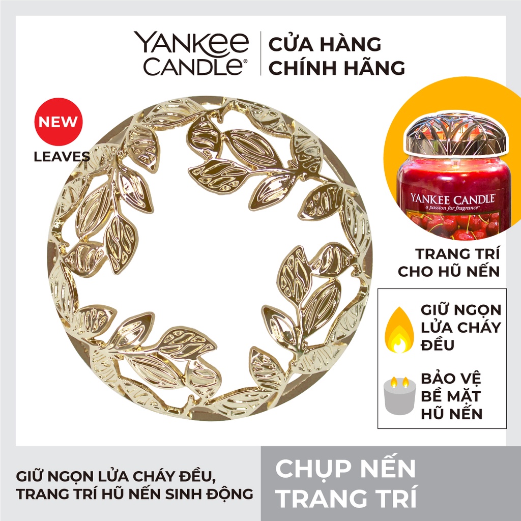 Chụp nến trang trí Yankee Candle - Antique Gold Leaves