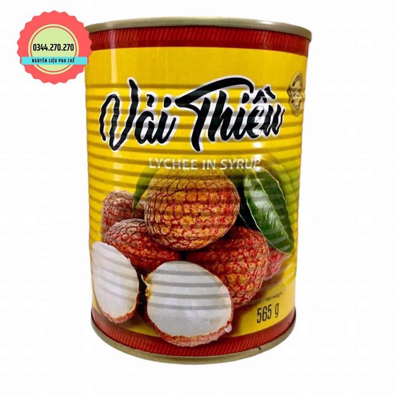 Vải Thiều ngâm đường đóng lon 565gr