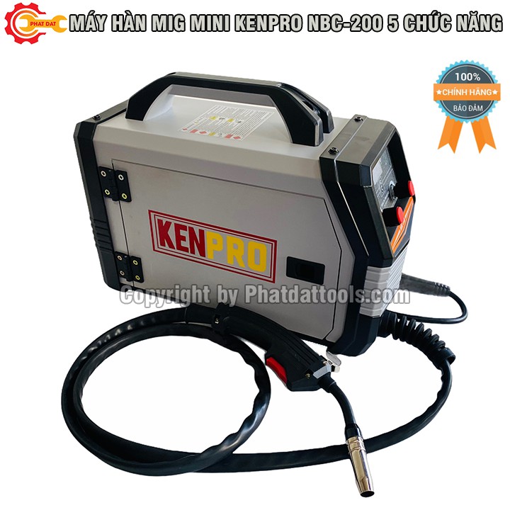 Máy Hàn Mig Mini KENPRO NBC-200 5 Chức Năng-Tặng Kèm Cuộn Dây Hàn 1kg Lõi Thuốc-Bảo Hành Chính Hãng 12 Tháng