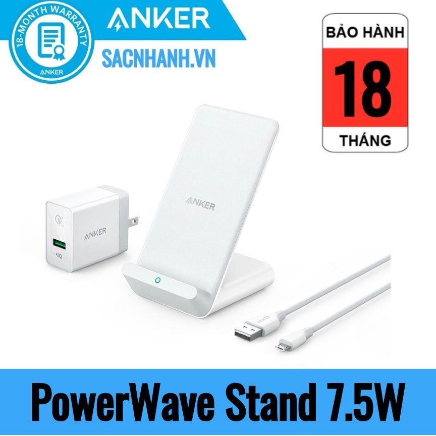 Bộ Sạc Nhanh Không Dây Anker PowerWave Stand 7.5w - B2522