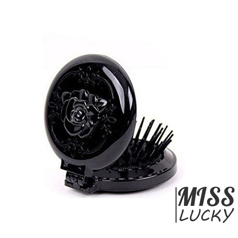 Lược gấp có gương kiểu dáng thời trang cá tính cho nữ