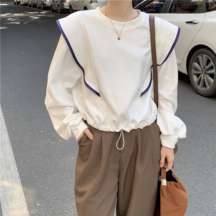 Áo thun tay dài cổ tròn thời trang sành điệu cho nữ | BigBuy360 - bigbuy360.vn