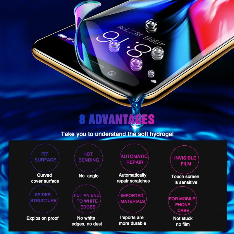 Set 2 Phim Hydrogel Mềm Dán Màn Hình Điện Thoại IPhone 13 12 11 Pro Max XR XS Max 7 8 Plus Kèm Phụ Kiện