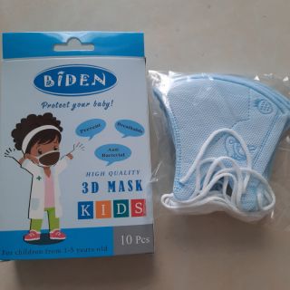 khẩu trang 3D kid biden hộp 10 cái. Màu như hình