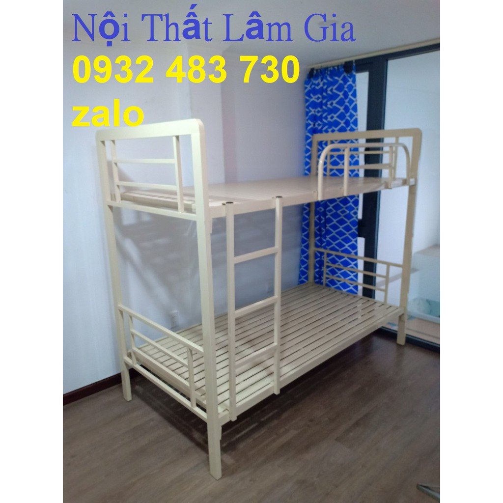 Giường sắt 2 tầng ngang 1m giá rẻ nhất HCM