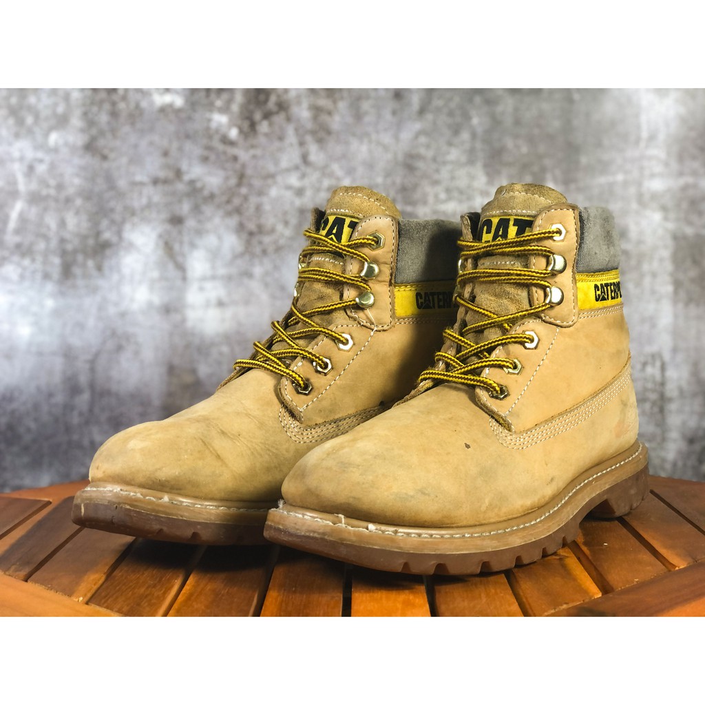 (Size 42) Giày thể thao chính hãng 2hand CATERPILLAR LEATHER BOOTS ` < *