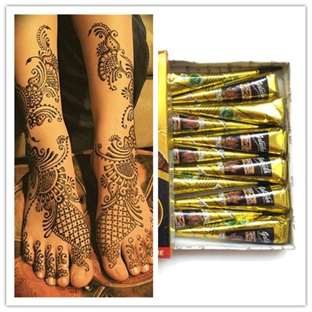12 BÚT -VẼ HENNA- MỰC VẼ HENNA- MỰC XĂM GIẢ