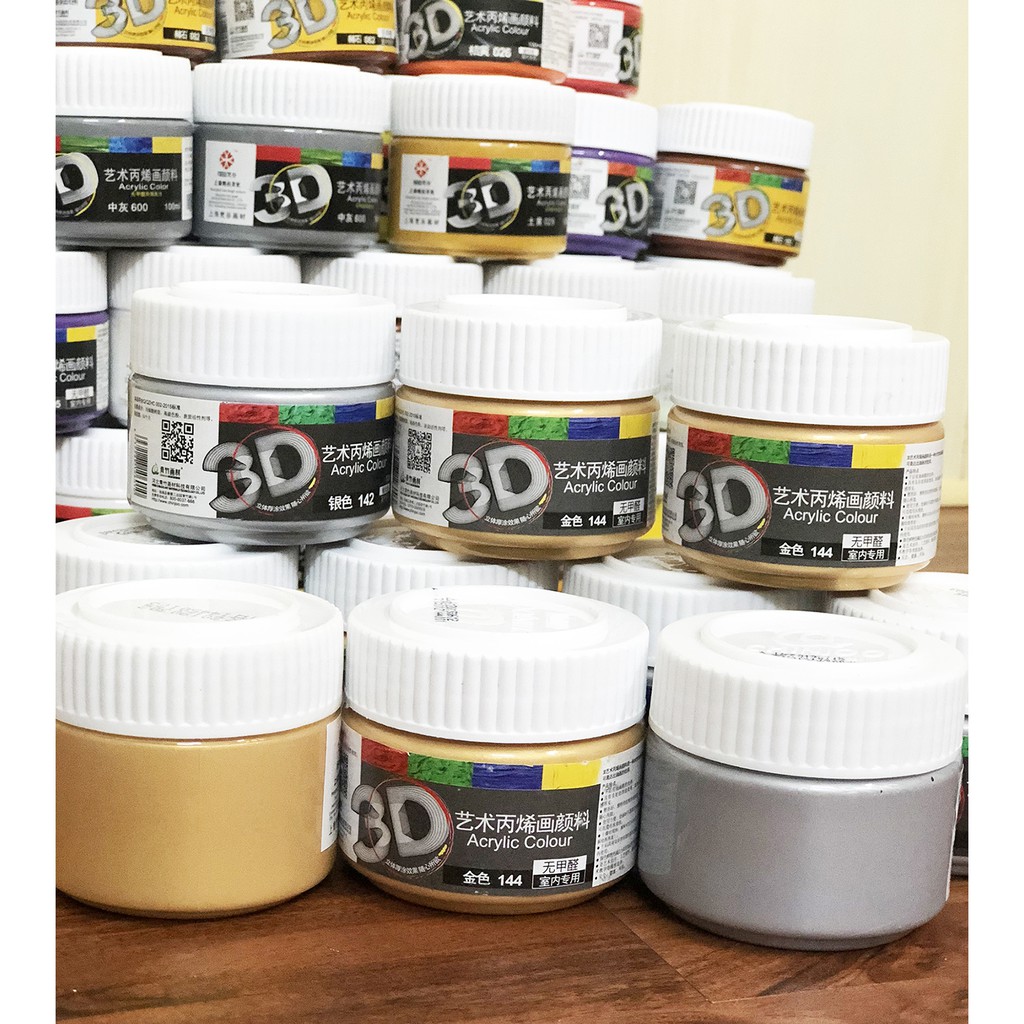 Màu Acrylic 3D, Các Set Màu Kèm Cọ Vẽ