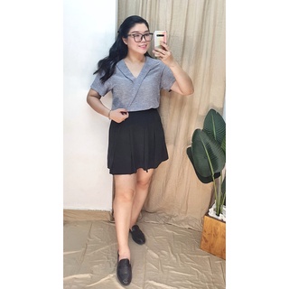Bigsize công sở - Áo Cổ Đắp - Tweed Xanh