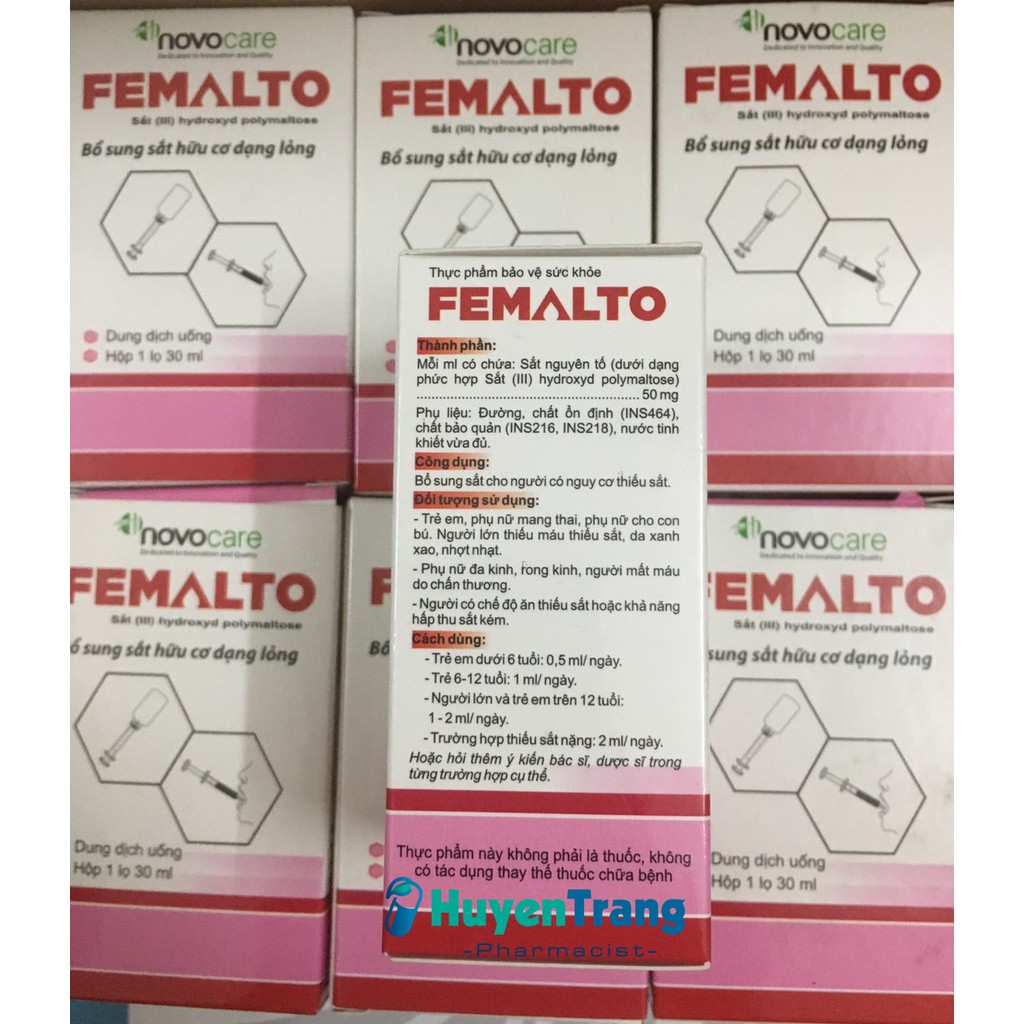 ✔️️️(Chính Hãng) Sắt Femalto (30ml) - Bổ sung sắt hữu cơ, không nóng không táo