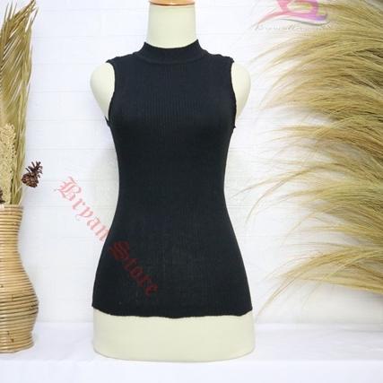 Hàng Có Sẵn Áo Lót Dệt Kim Cổ Lọ / Đồ Lót Đan Len Có Khuy Măng Sét / Cổ Cao Cho Nữ|Sq3