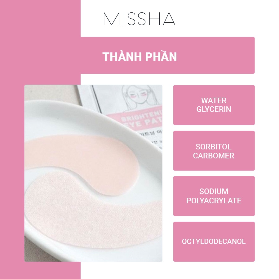 [Mã COSMIS -8% ĐH250k]Mặt nạ dưỡng mắt Speedy Solution Brightening Eye Patch Missha | BigBuy360 - bigbuy360.vn
