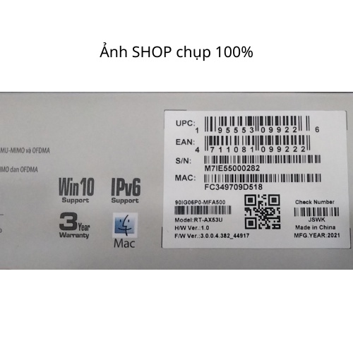 BỘ PHÁT WIFI ASUS RT-AX53 – HAI BĂNG TẦN CHUẨN AX1800 WIFI 6  MU-MIMO