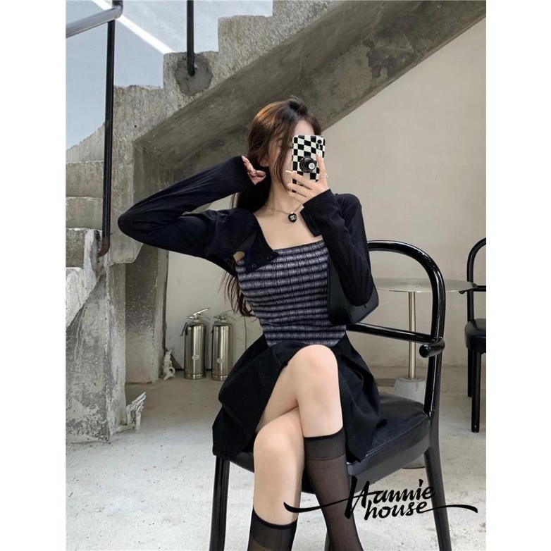 Áo hai dây họa tiết Houndstooth thời trang mùa hè quyến rũ cho nữ