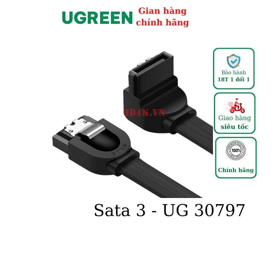 Cáp SATA 3 tốc độ truyền dữ liệu cao Ugreen  30797 30796 US217